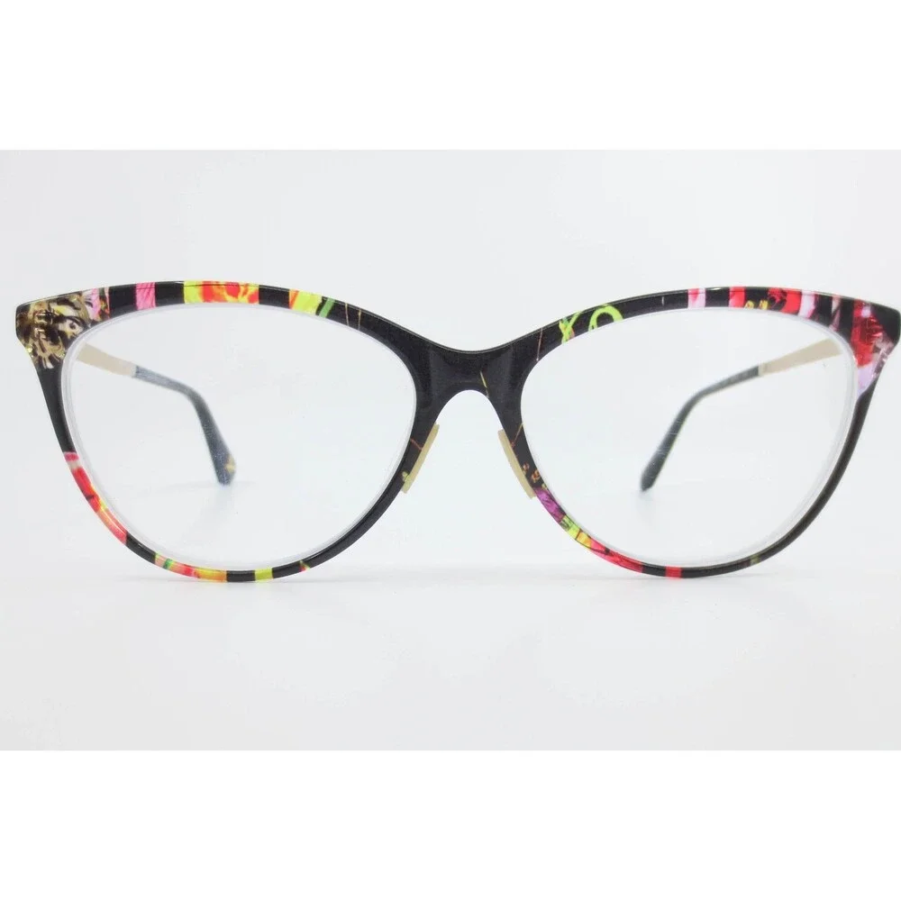 Christian Lacroix CL1102 090 Black Floral Cat Eye Eyeglass Frames 53-14-140